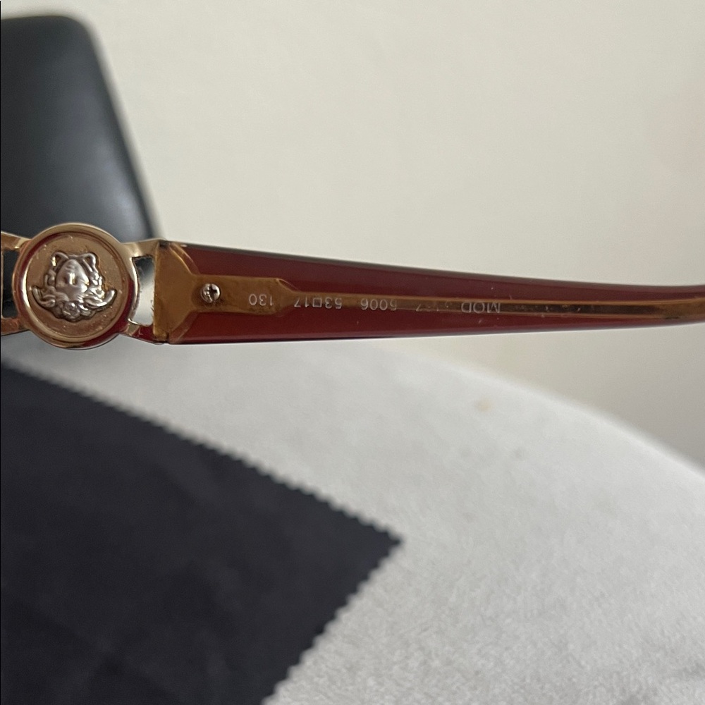 Versace Women's Brown and Gold Designer Eyeglasses - Picture 3 of 4